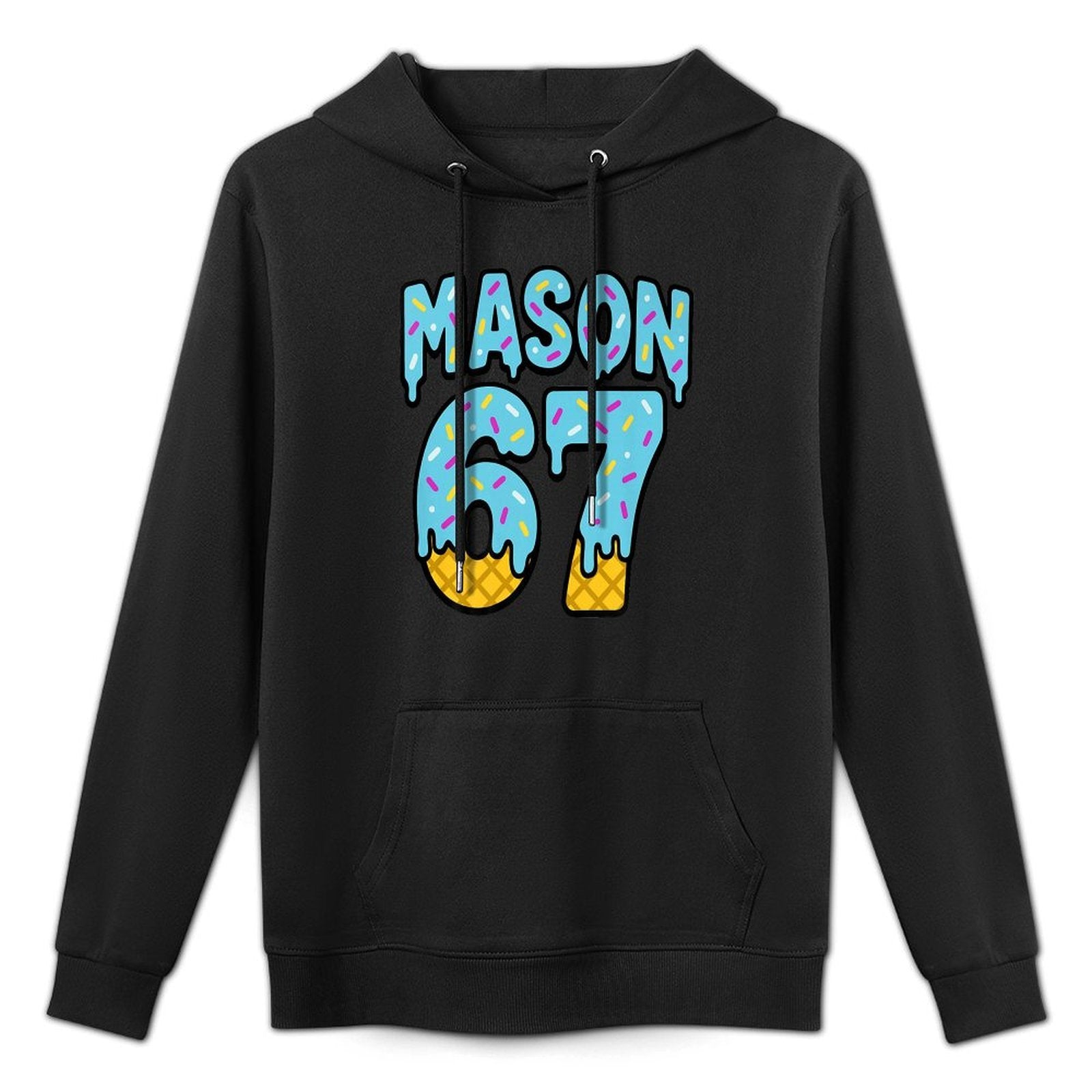 Six Seven Ice Cream Drip Mason 67 Meme Halloween (On Back) Premium Easy Care Hoodie
