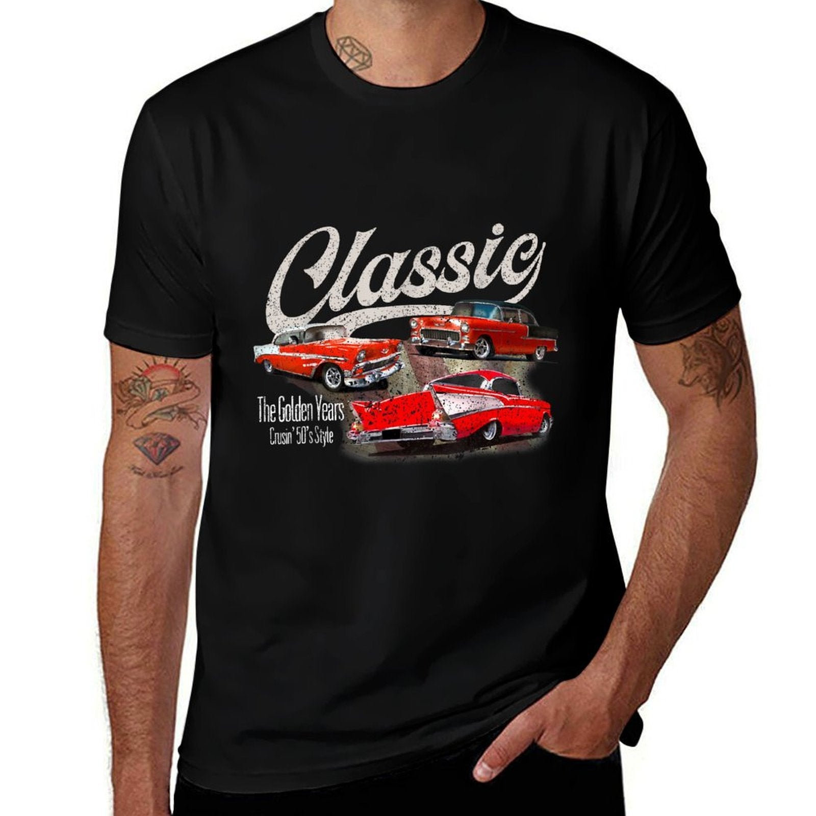 55 56 57 Chevys Bel Air Truck TriFive Vintage Cars  Soft T-Shirt