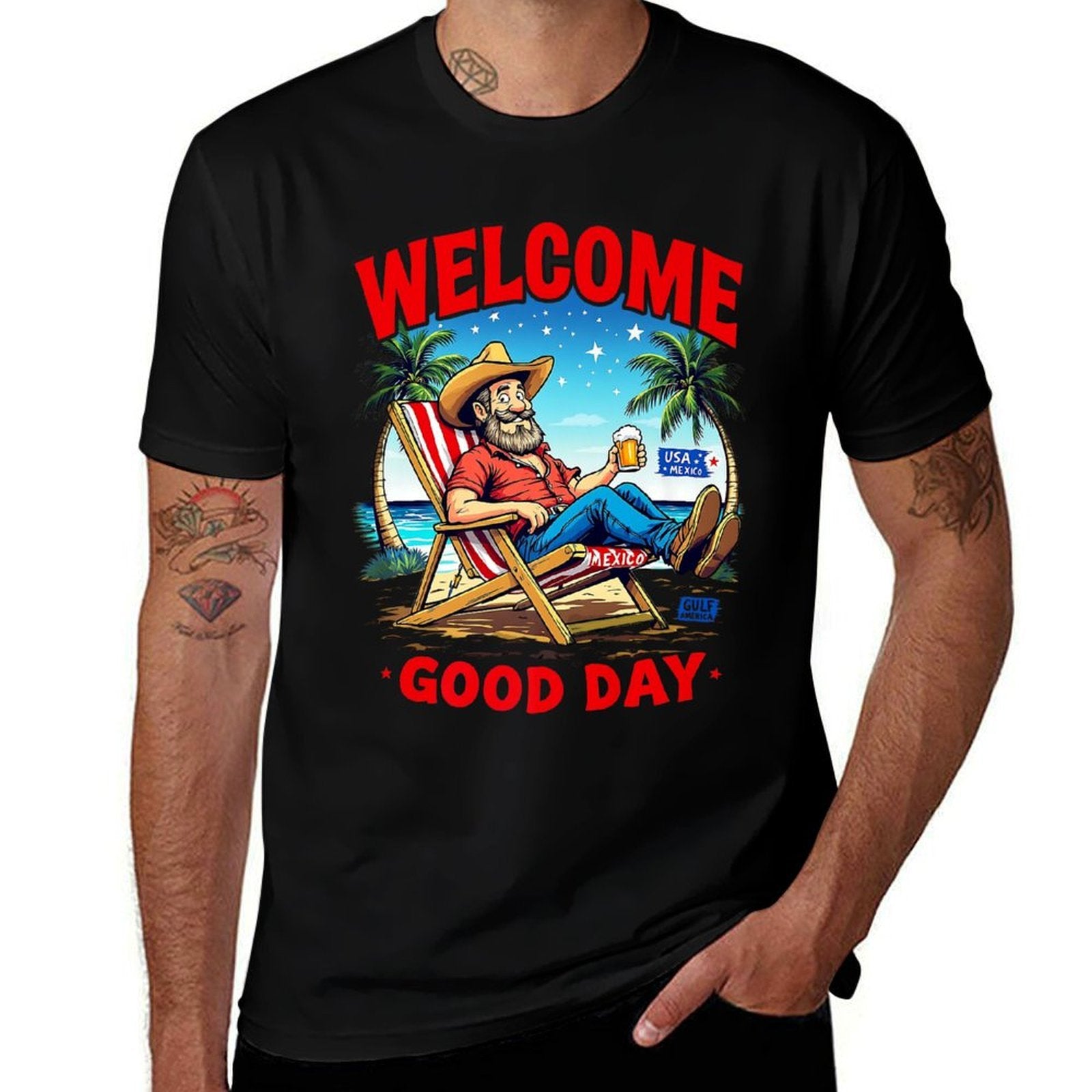 Mexico Gulf America USA American America Men Women Kids Premium  Eco-friendly Material T-Shirt
