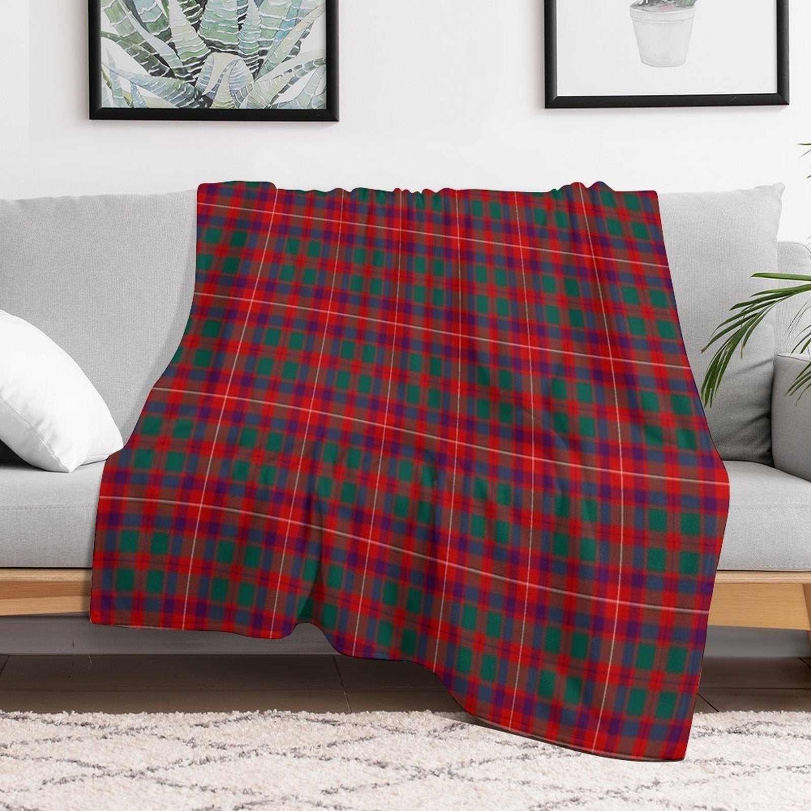 Clan Geddes Tartan All-season Throw Blanket
