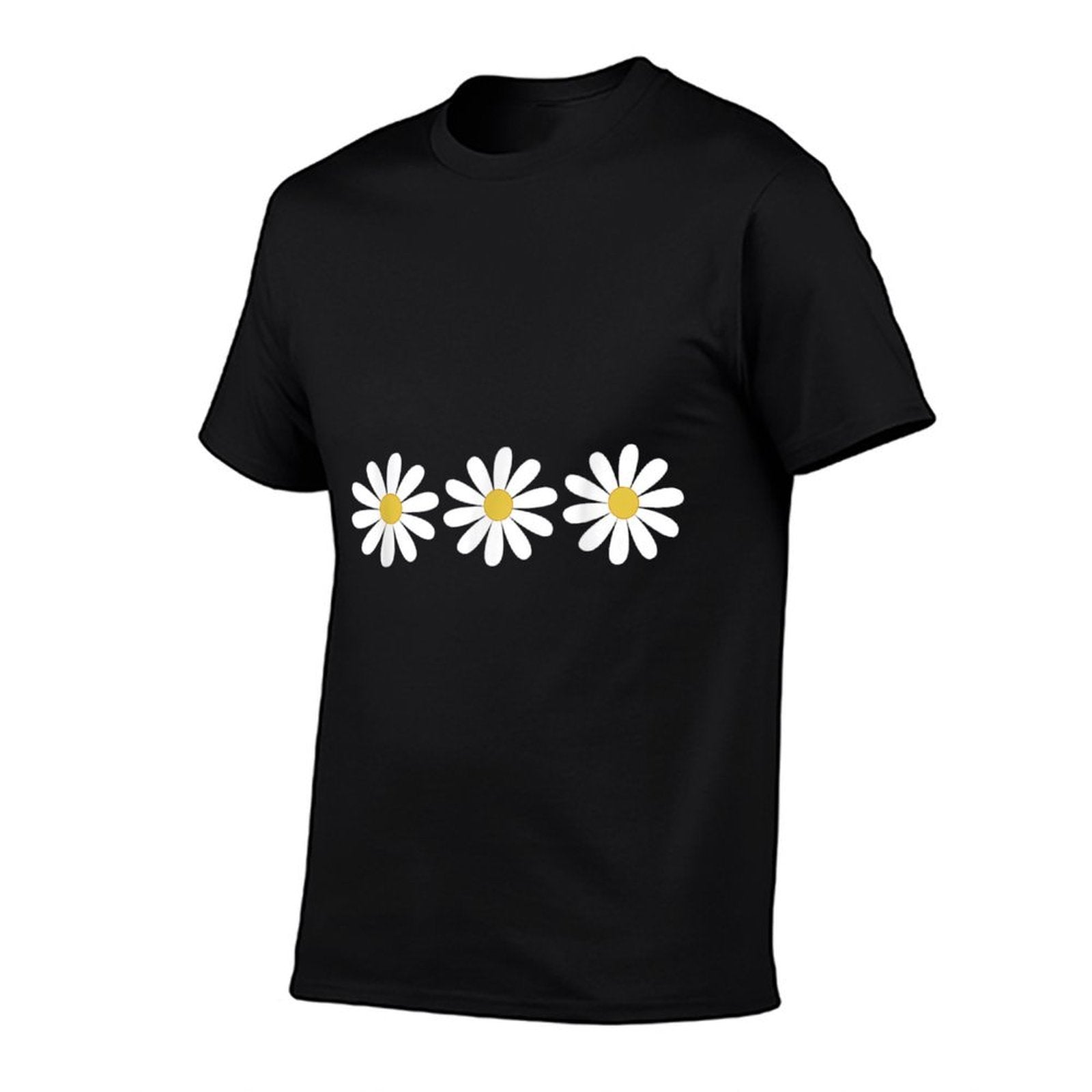 3 Simple But Pretty Daisy Flower  Heathered Texture T-Shirt