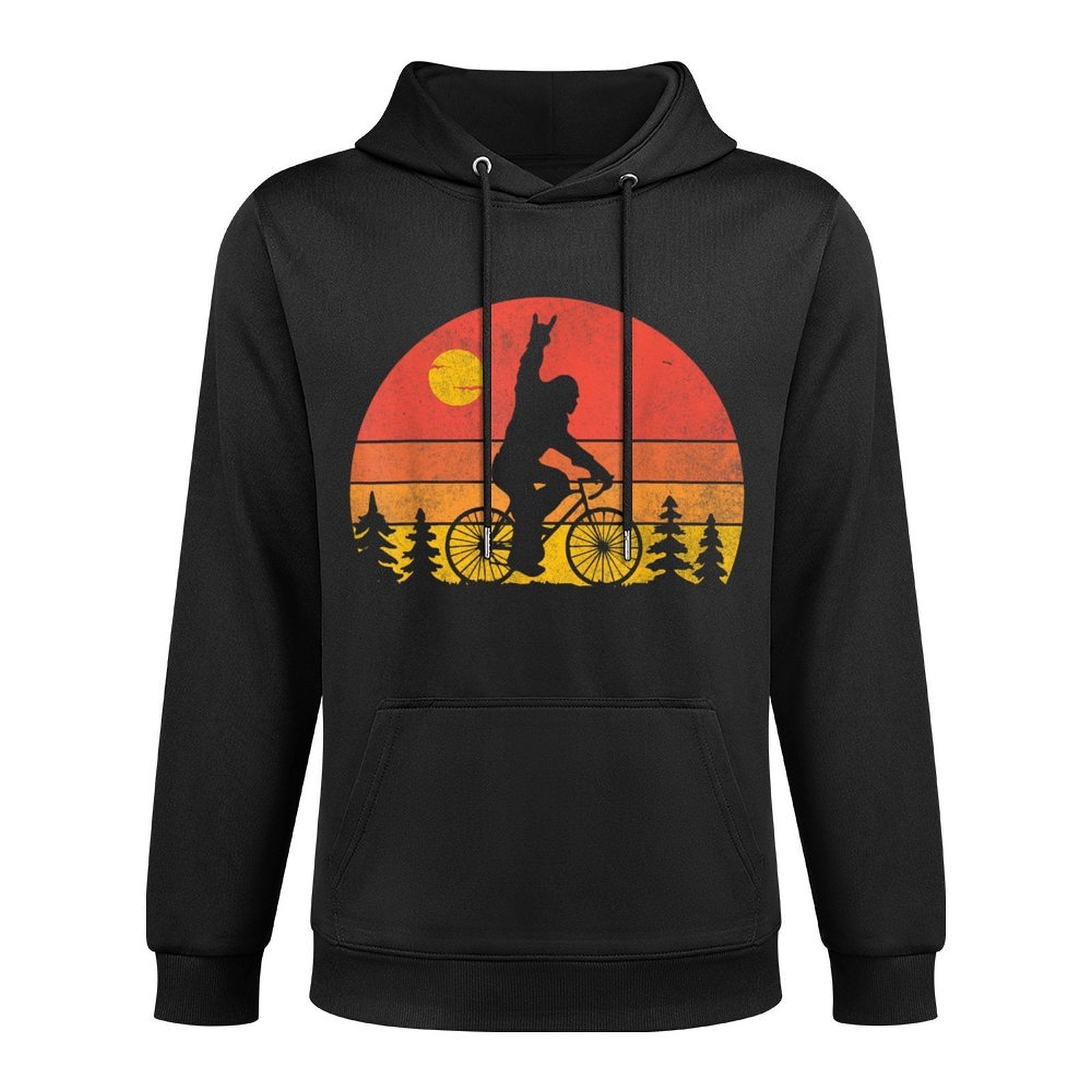 Bigfoot Mountain Bike Funny MTB Biking Cycling Sasquatch Men Durable Construction Hoodie