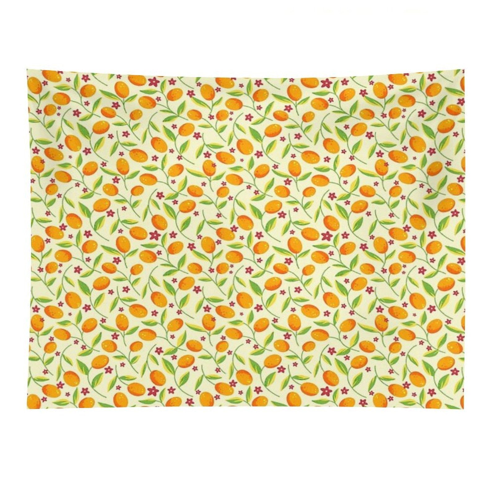 Orange Citrus Floral Pattern – Seamless Summer Fruit Botanical Illustration Tapestry