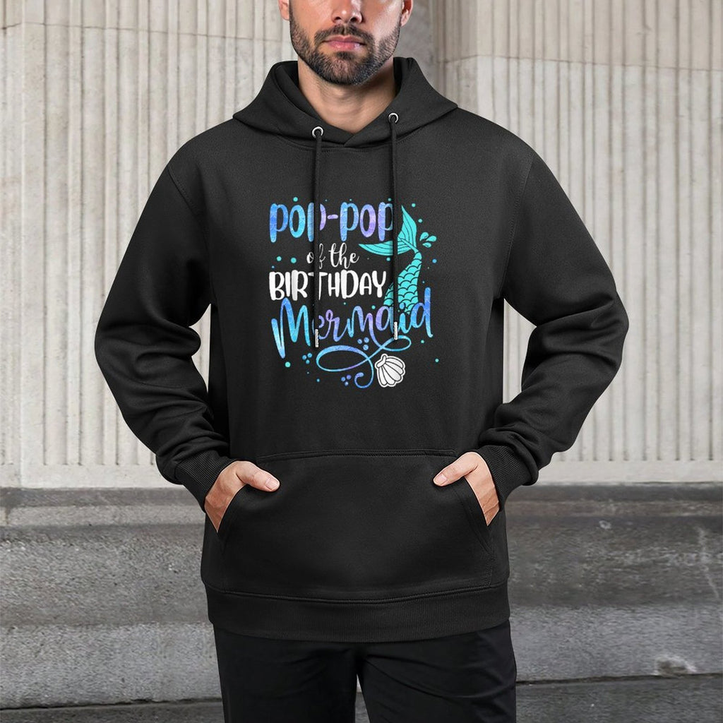 Pop-Pop Of The Birthday Mermaid Family Matching Party Squad Layering Staple Hoodie