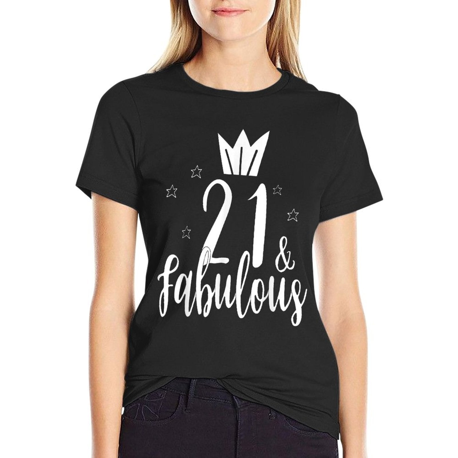 21 And Fabulous 21 Twenty One Year Old 21st Birthday  Polyester Blend T-Shirt