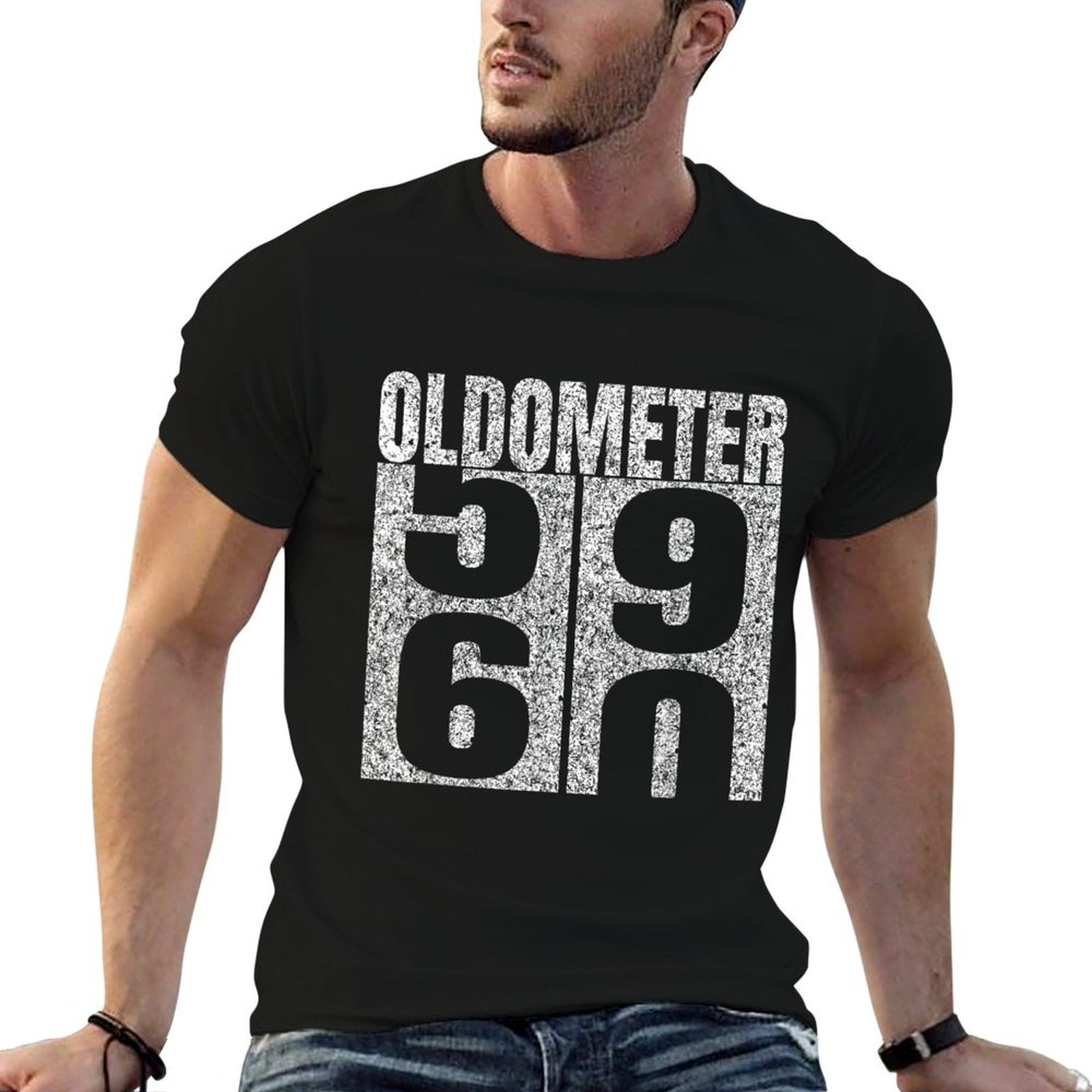 60th Birthday Oldometer 59-60 Vintage Funny Gifts Men Women  Lightweight T-Shirt