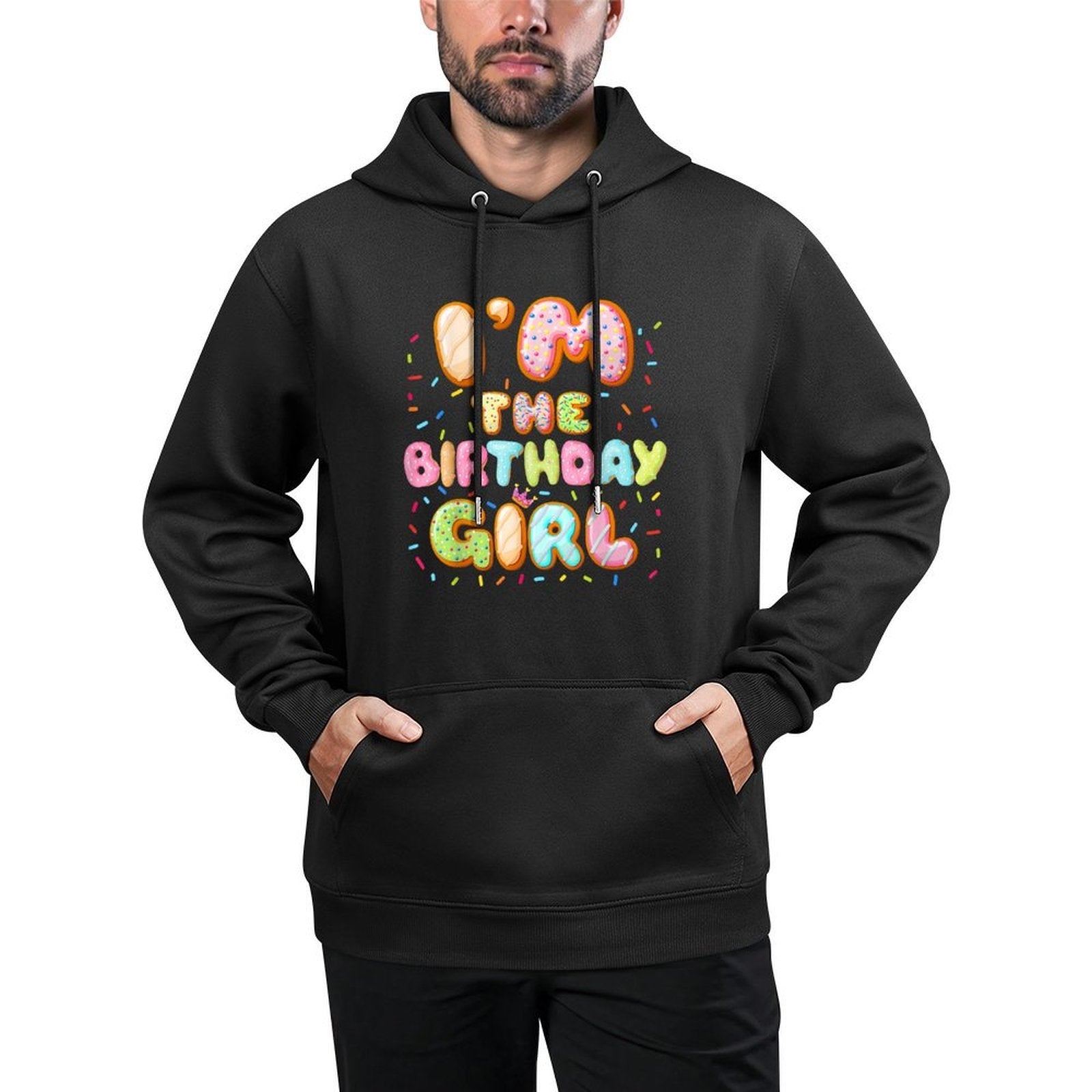 Im The Birthday Girl Matching Sweet Donut Birthday Family Adjustable Hood Hoodie