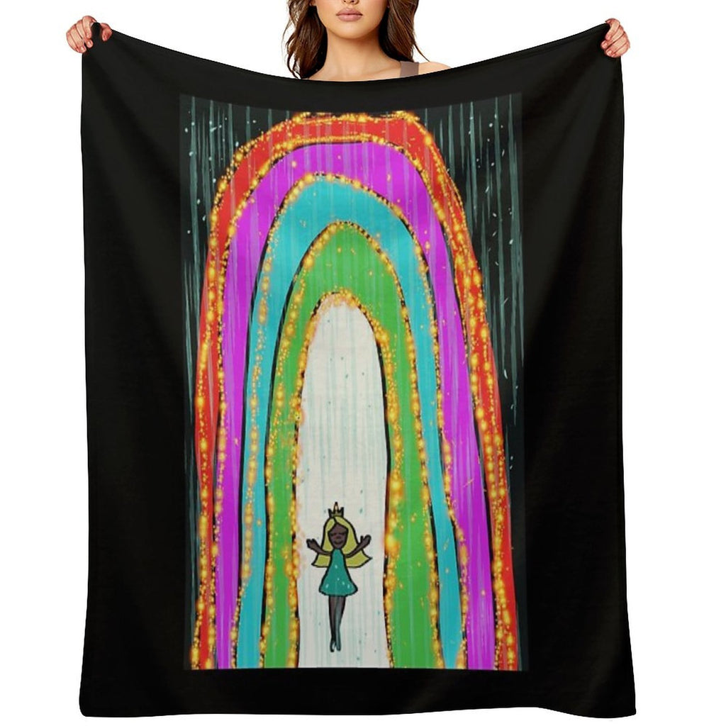 Rainbow Queen Versatility Throw Blanket
