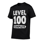 100th Birthday Gifts Level 100 Complete - Men's Unisex Adults Black Crew Neck Classic Fit - Small  Affordable Price T-Shirt