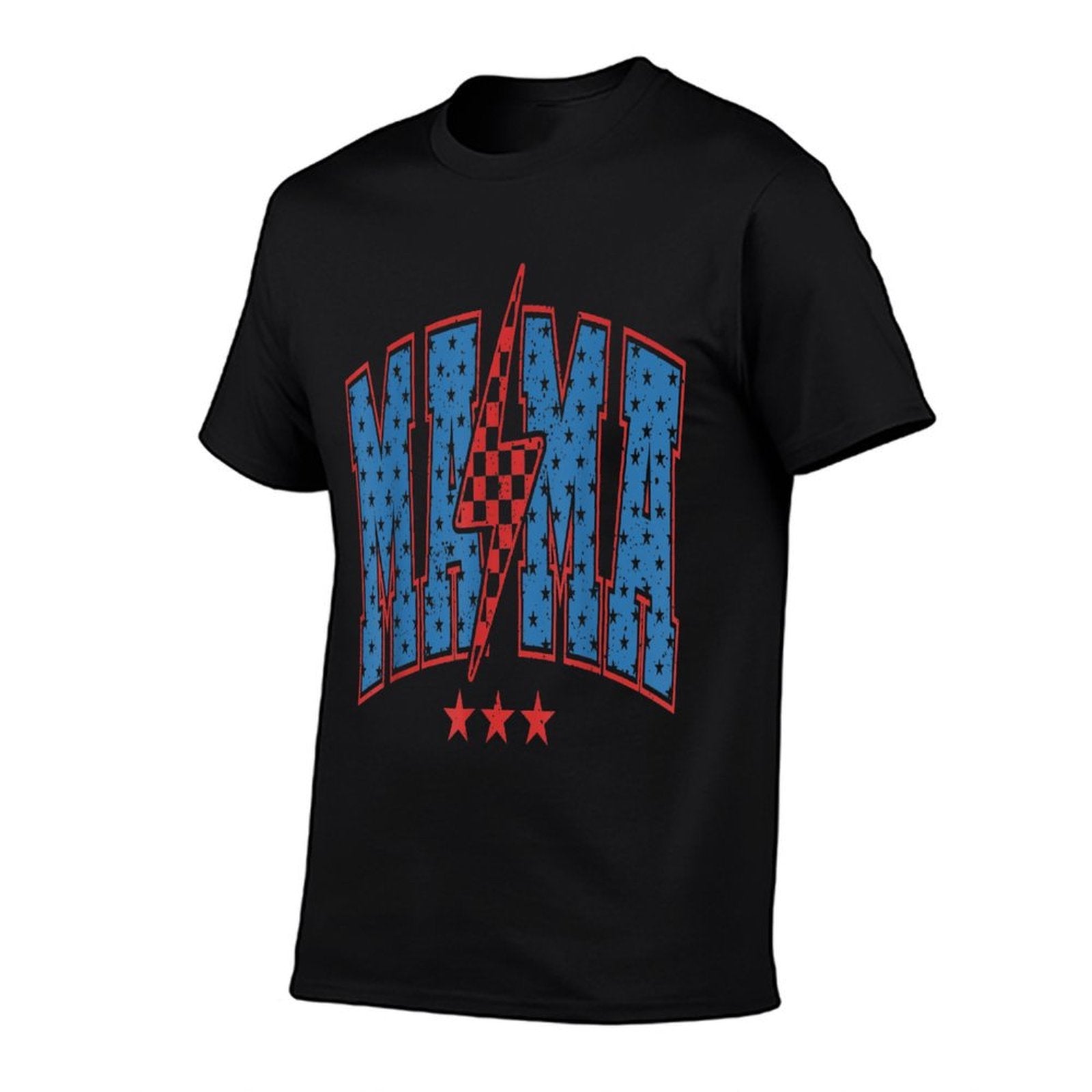 American Mama And Mini 4th of July , Mama Lignting Bolt  Wrinkle-resistant T-Shirt