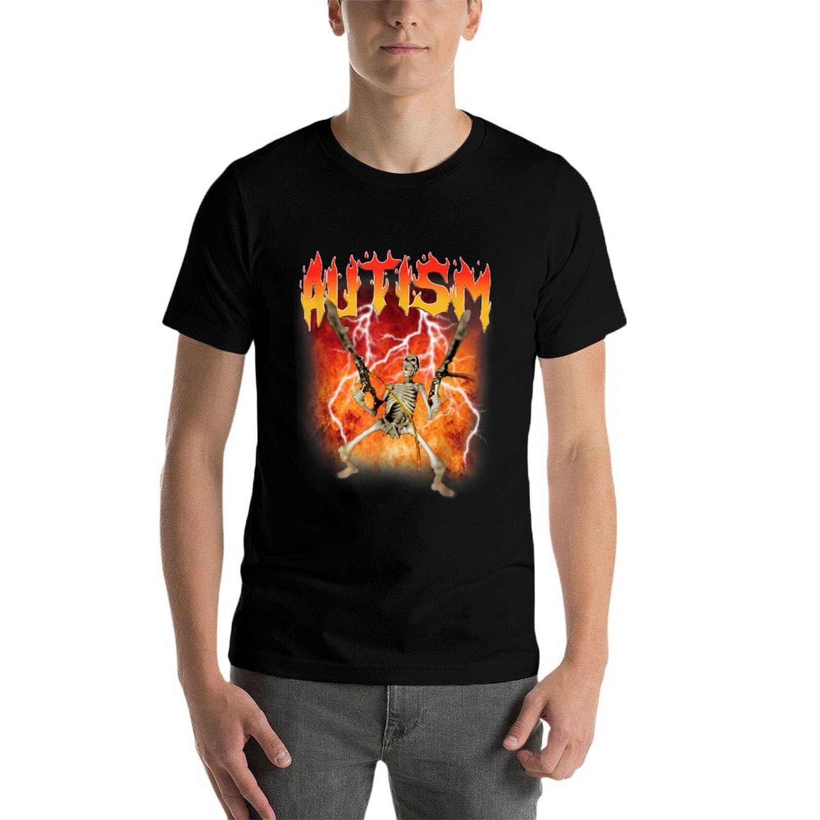 Autism Skeleton Funny Oddly Specific Dank Meme  Odor-resistant T-Shirt