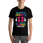 13 Years Old Girl Birthday Quote 13th B-day Princess Graphic  Relaxed-fit T-Shirt