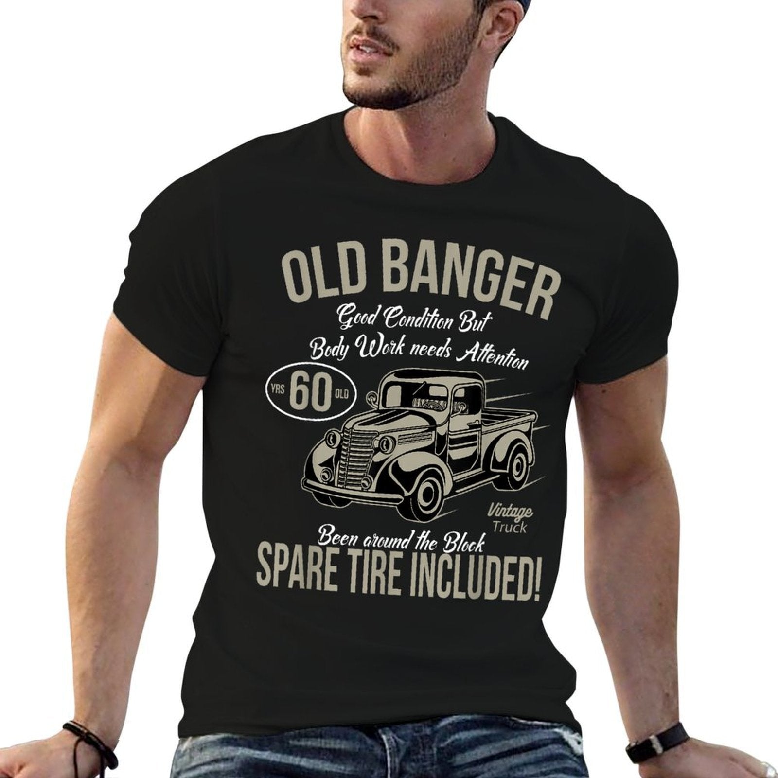 60th Birthday Vintage Old Banger 60 Years Old Men Gift Retro  Lightweight T-Shirt
