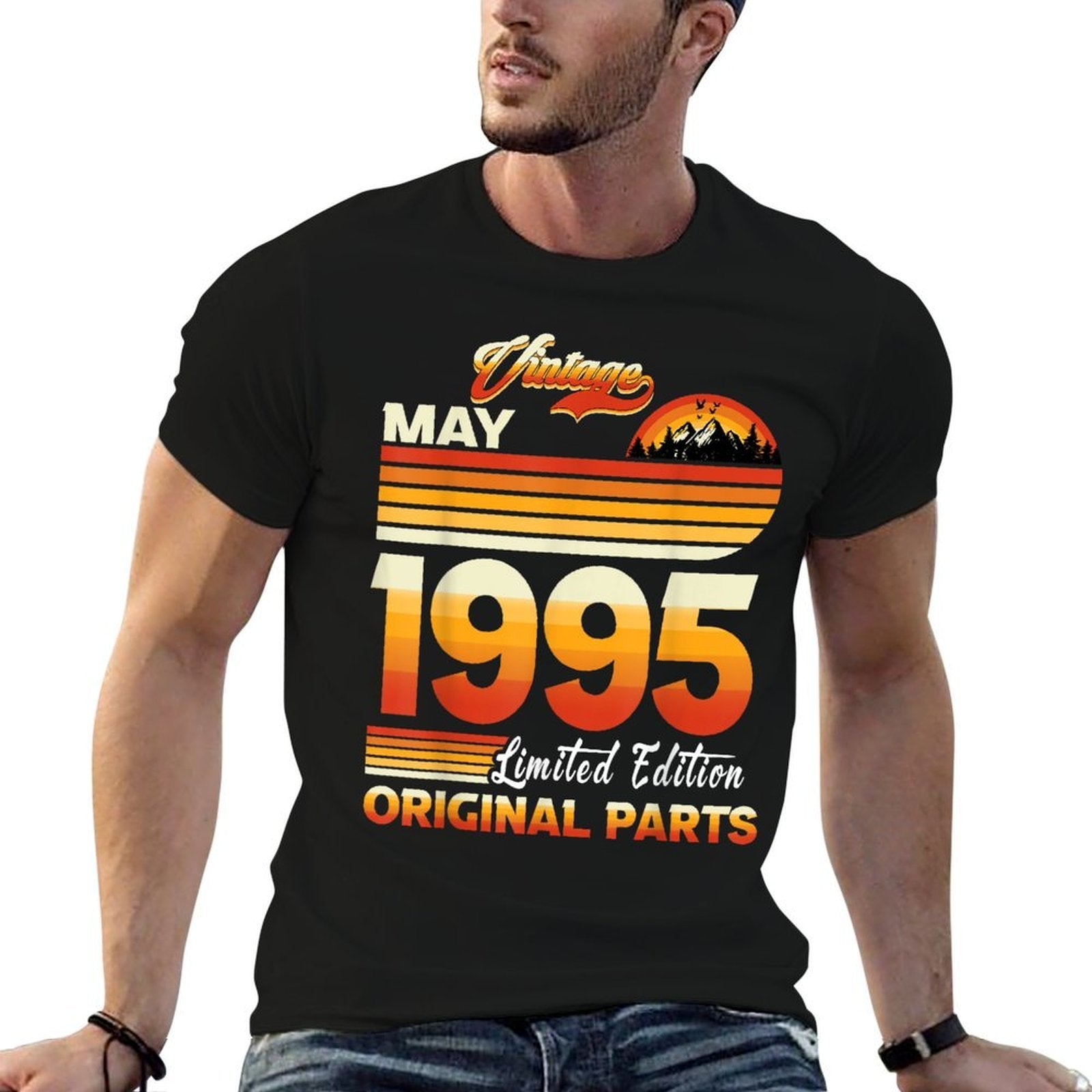 30 Years Old Retro Vintage May 1995 Funny 30th Birthday  Oversized Silhouette T-Shirt