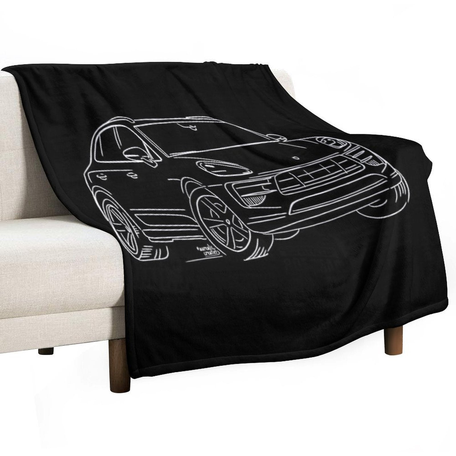 Porsche Macan GTS Machine-washable Throw Blanket