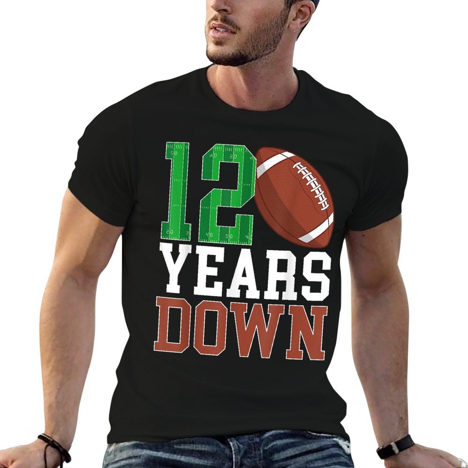 12th Birthday Football Twelve Year Old Football Player  Versatile T-Shirt