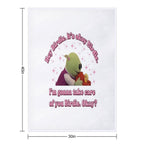 Nanalan Wonderful Girl It's Okay Birdie Eco-conscious Throw Blanket
