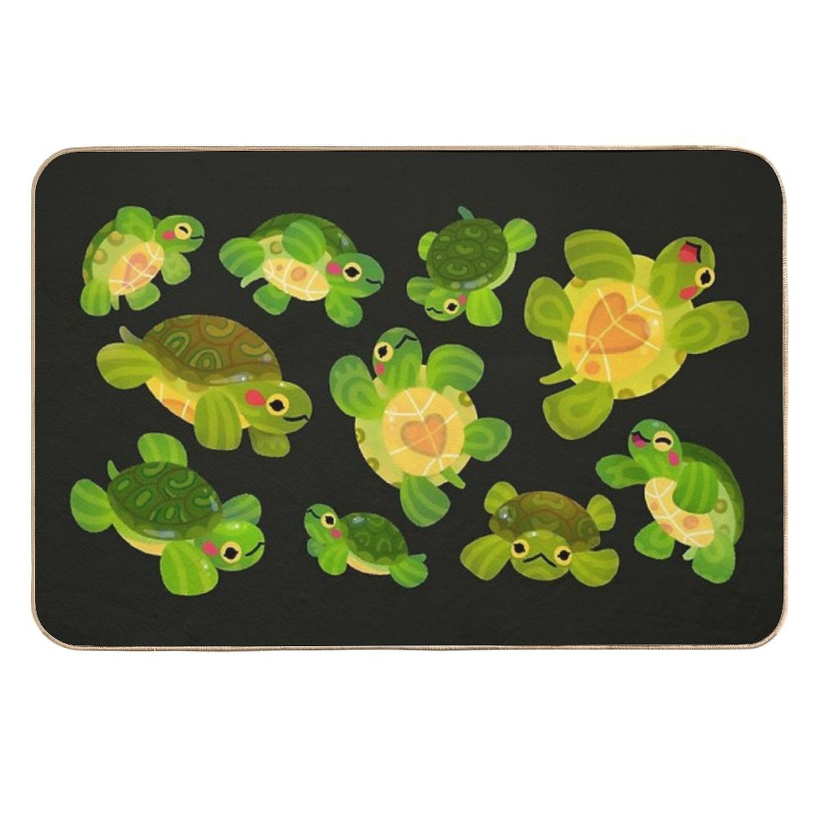 Red-eared Slider - Dark  Easy Maintenance Bath Mat