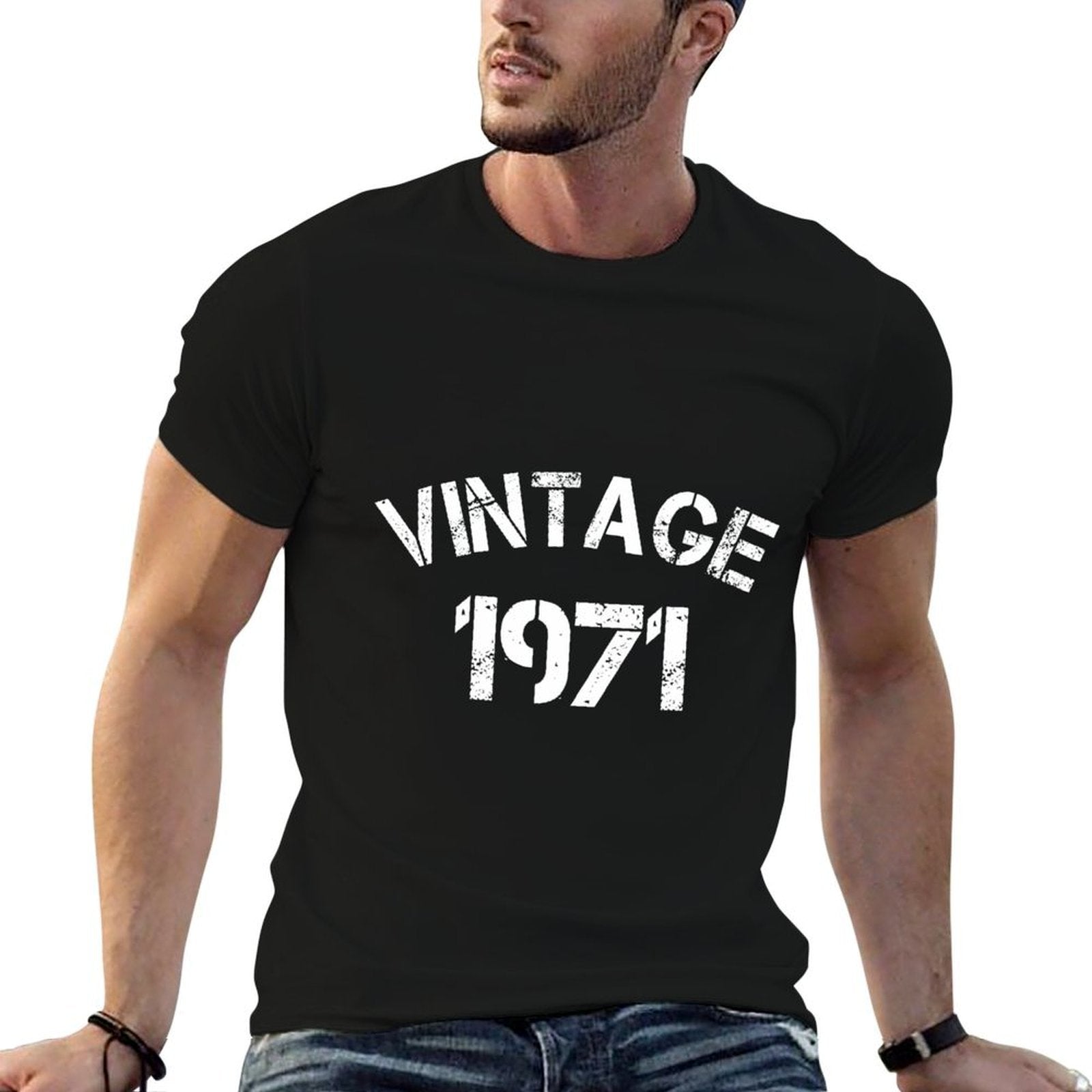 50th Anniversary Fifty Years Birthday Vintage Born 1971  Quick-drying T-Shirt