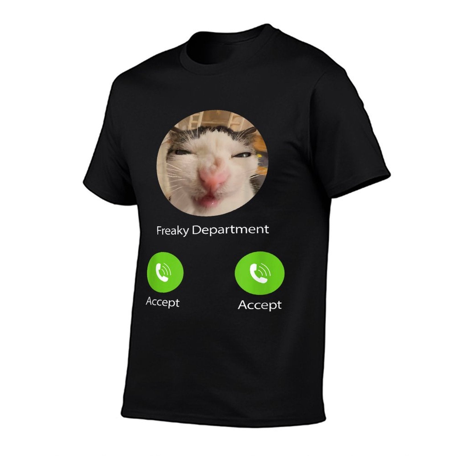Freaky Department Funny Cat Meme  Wrinkle-resistant T-Shirt