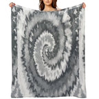 Colorful Swirl in Grey & White Shade Pattern 117 Lightweight Throw Blanket