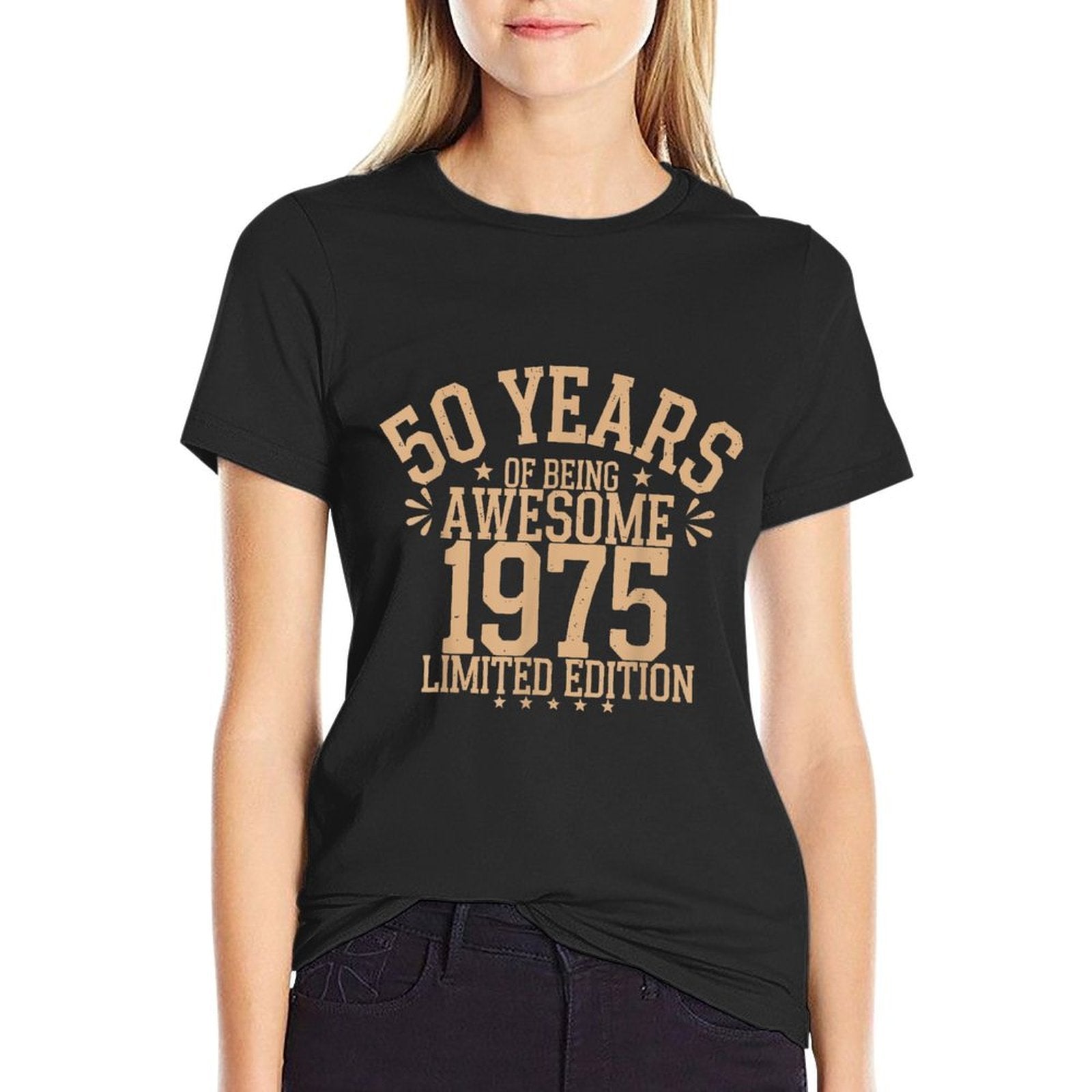 50 Year Birthday Decorations Men Gag 50yr 1975 50th Birthday  Trendy Pattern T-Shirt
