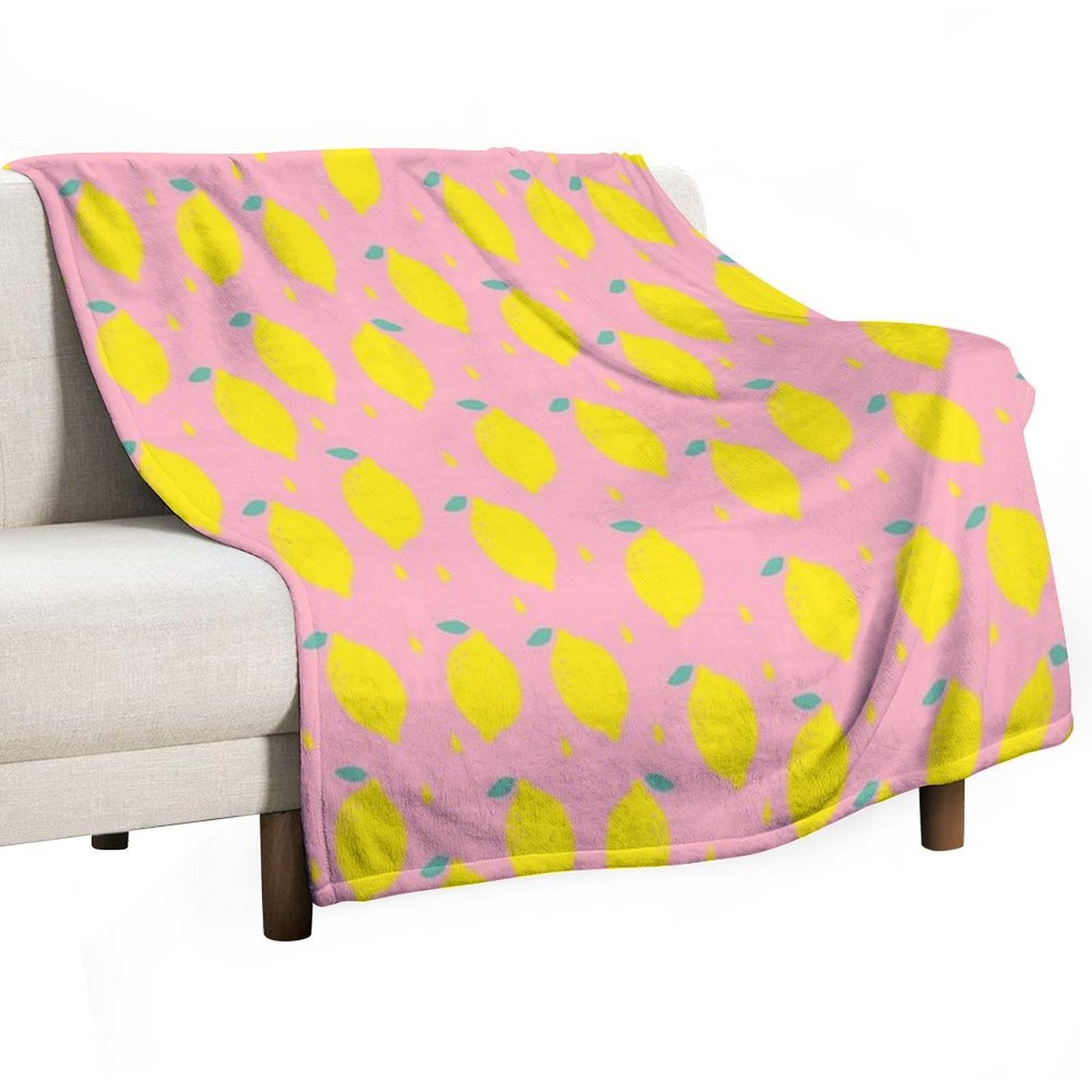 Sweet Lemon Pattern Lightweight Throw Blanket