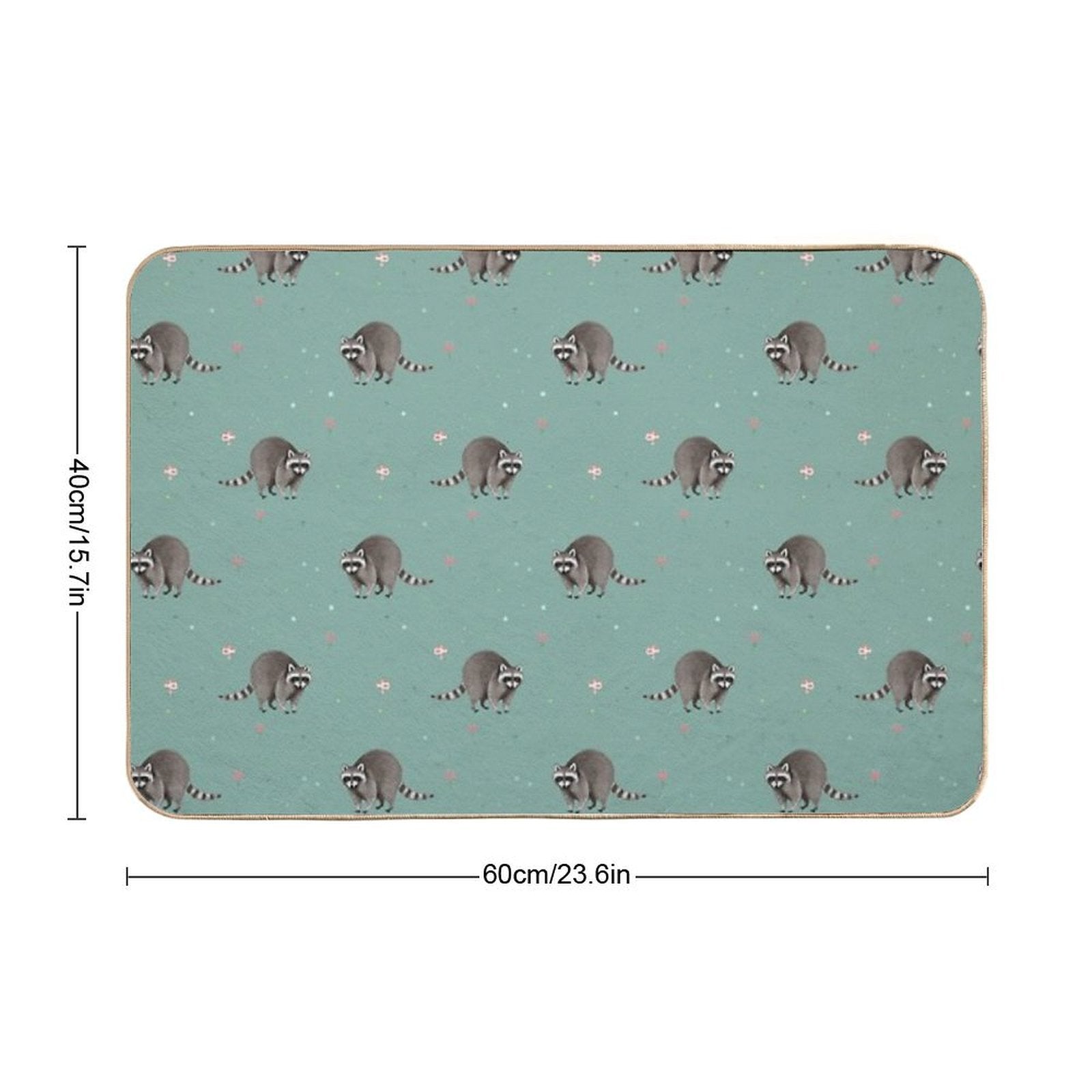 Little Raccoon Pattern Durable Bath Mat