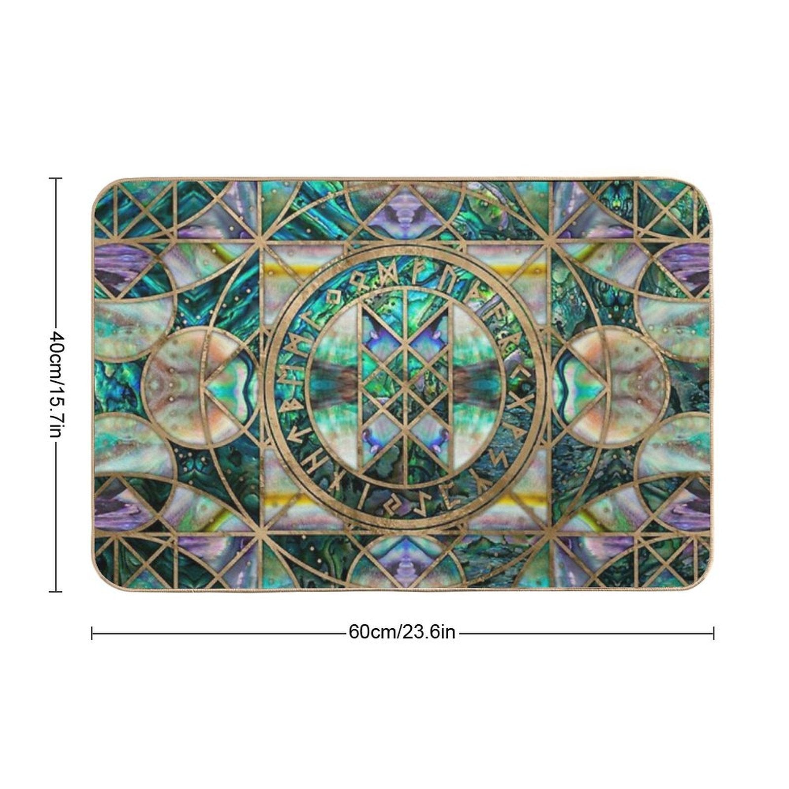 Web of Wyrd The Matrix of Fate -Abalone Shell Durable Bath Mat