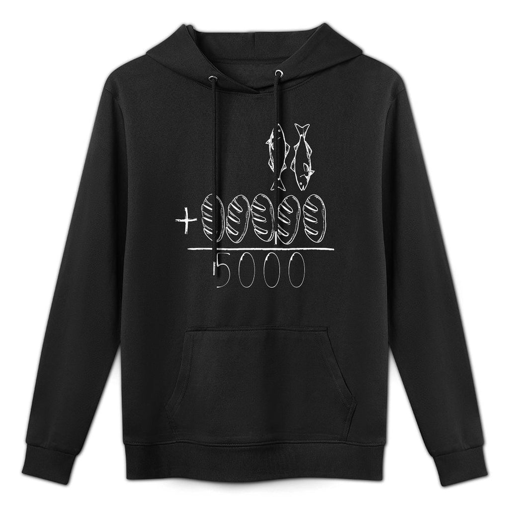 2 Fishes 5 Breads Jesus Feeds The 5000 Christian Bible Verses Colorfast Hoodie