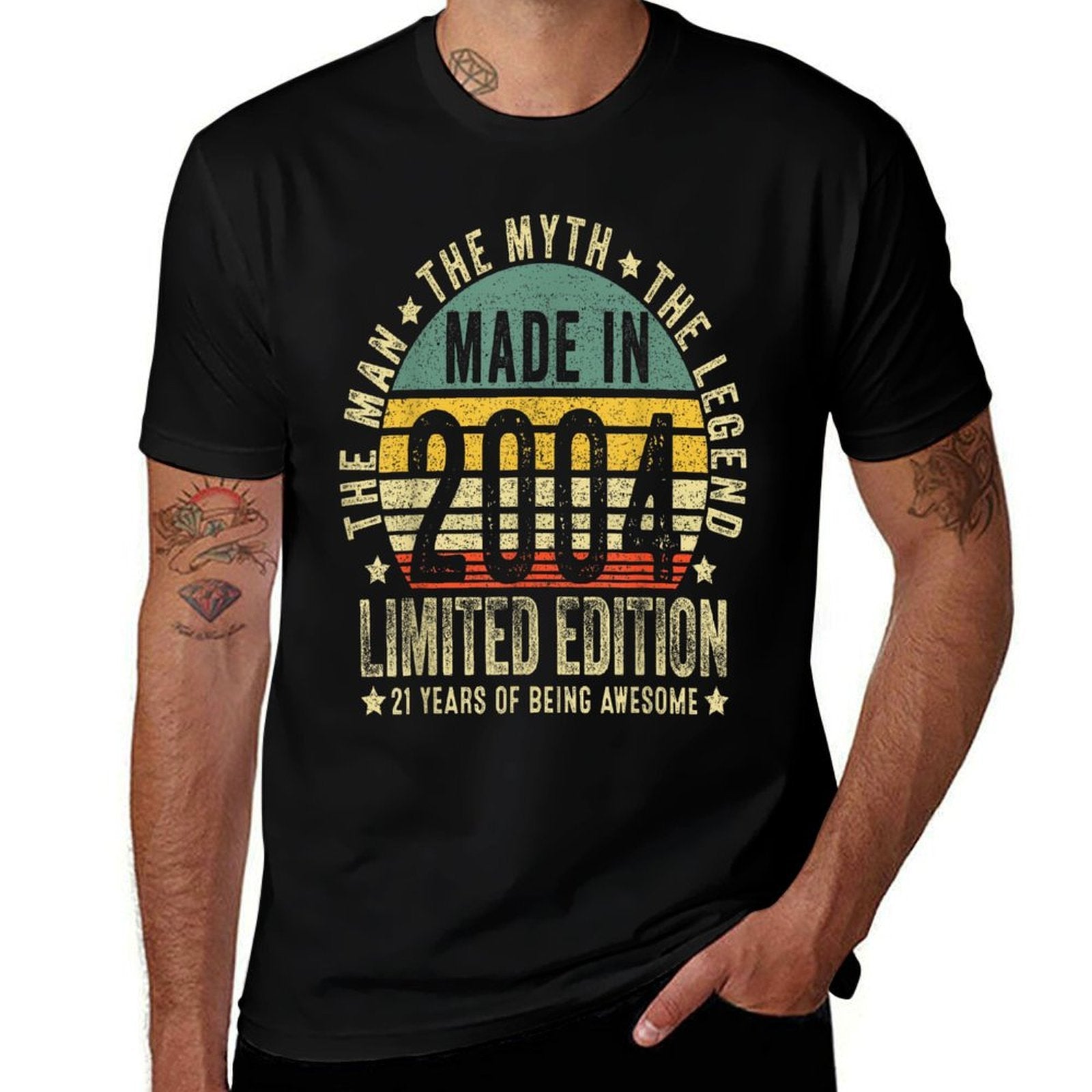 21 Year Old Gifts Vintage 2004 Limited Edition 21st Birthday  Fade-proof Color T-Shirt