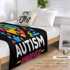 Autism Awareness Month ASD Neurodiversity Shrink-resistant Throw Blanket