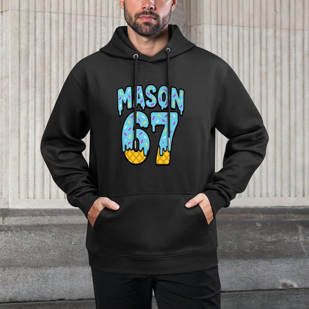 Six Seven Ice Cream Drip Mason 67 Meme Halloween (On Back) Premium Easy Care Hoodie