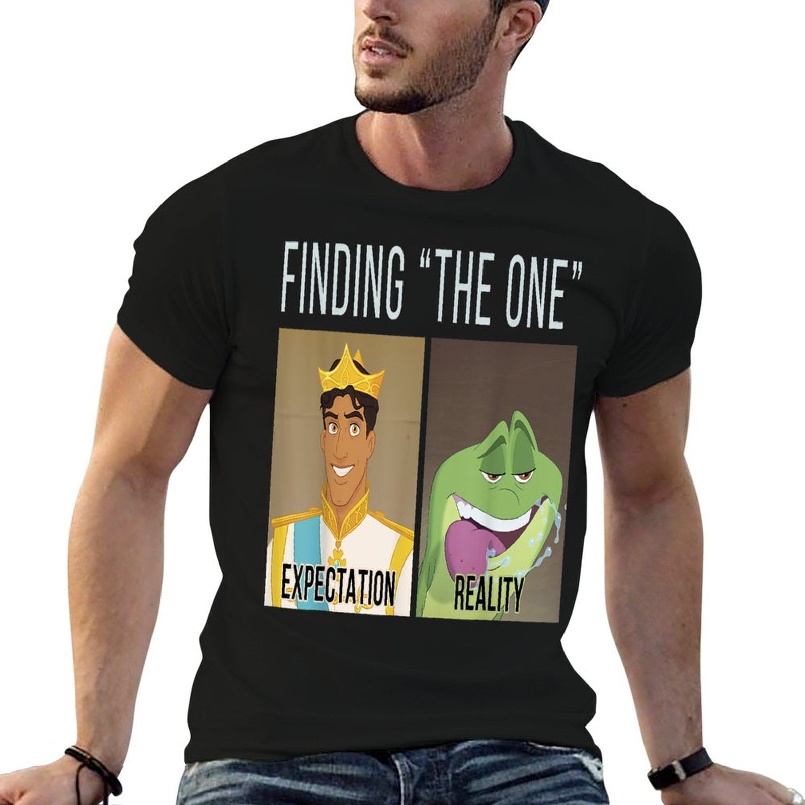 Disney Princess And The Frog Naveen Finding The One Meme  Graphic-printed T-Shirt