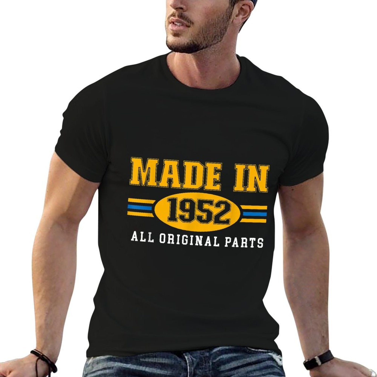 70th Birthday T Shirt Made In 1952 All Original Parts  Wrinkle-resistant T-Shirt