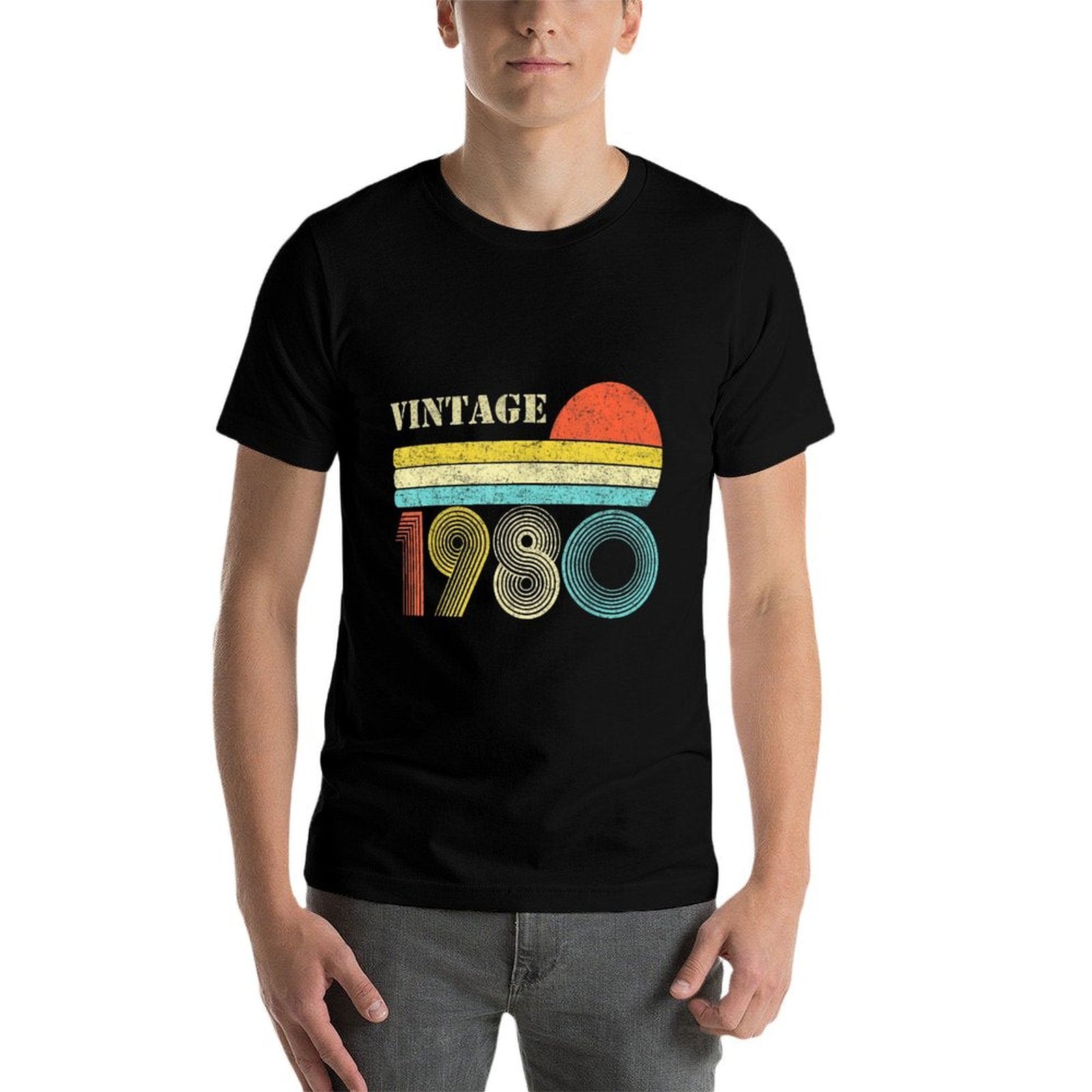 1980 40th Birthday Gift Vintage Retro Men Women 40 Years Old  Lightweight T-Shirt