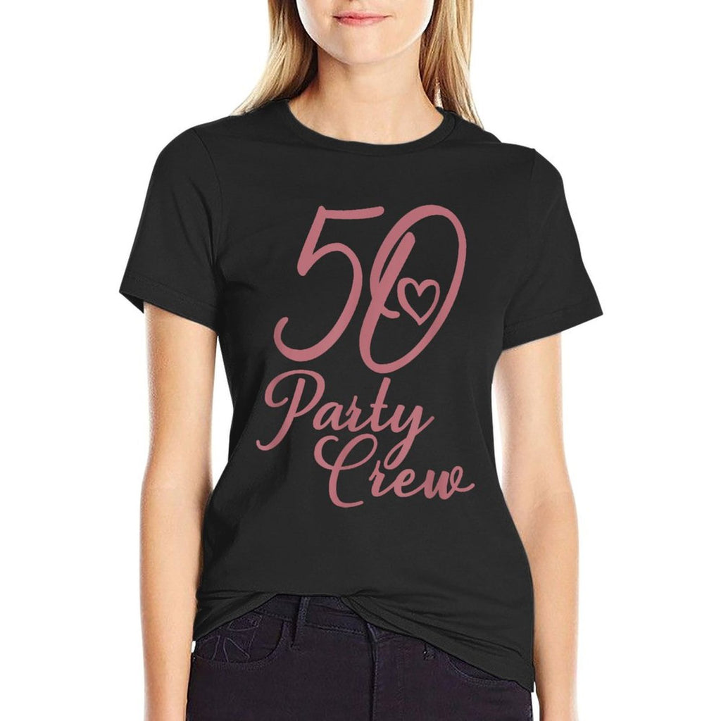50 Party Crew Matching Group Women 50th Birthday  Stretchy T-Shirt