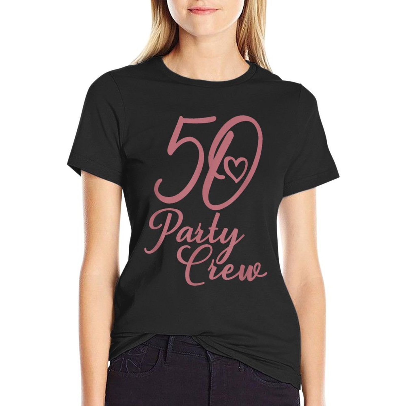 50 Party Crew Matching Group Women 50th Birthday  Stretchy T-Shirt