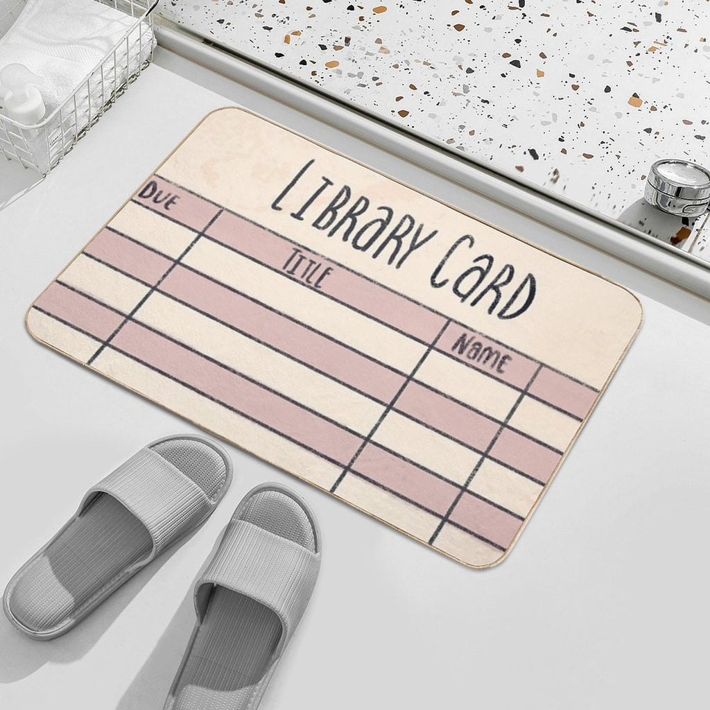 Library Card  Stain-Proof Bath Mat