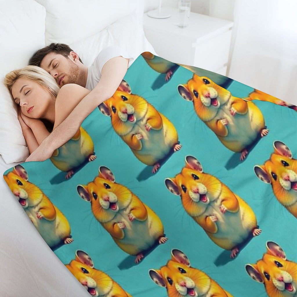 Cute Hamster Easy Care Throw Blanket