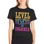 Vintage Level 30 Unlocked Video Gamer 30th Birthday Gift  Stretchy T-Shirt