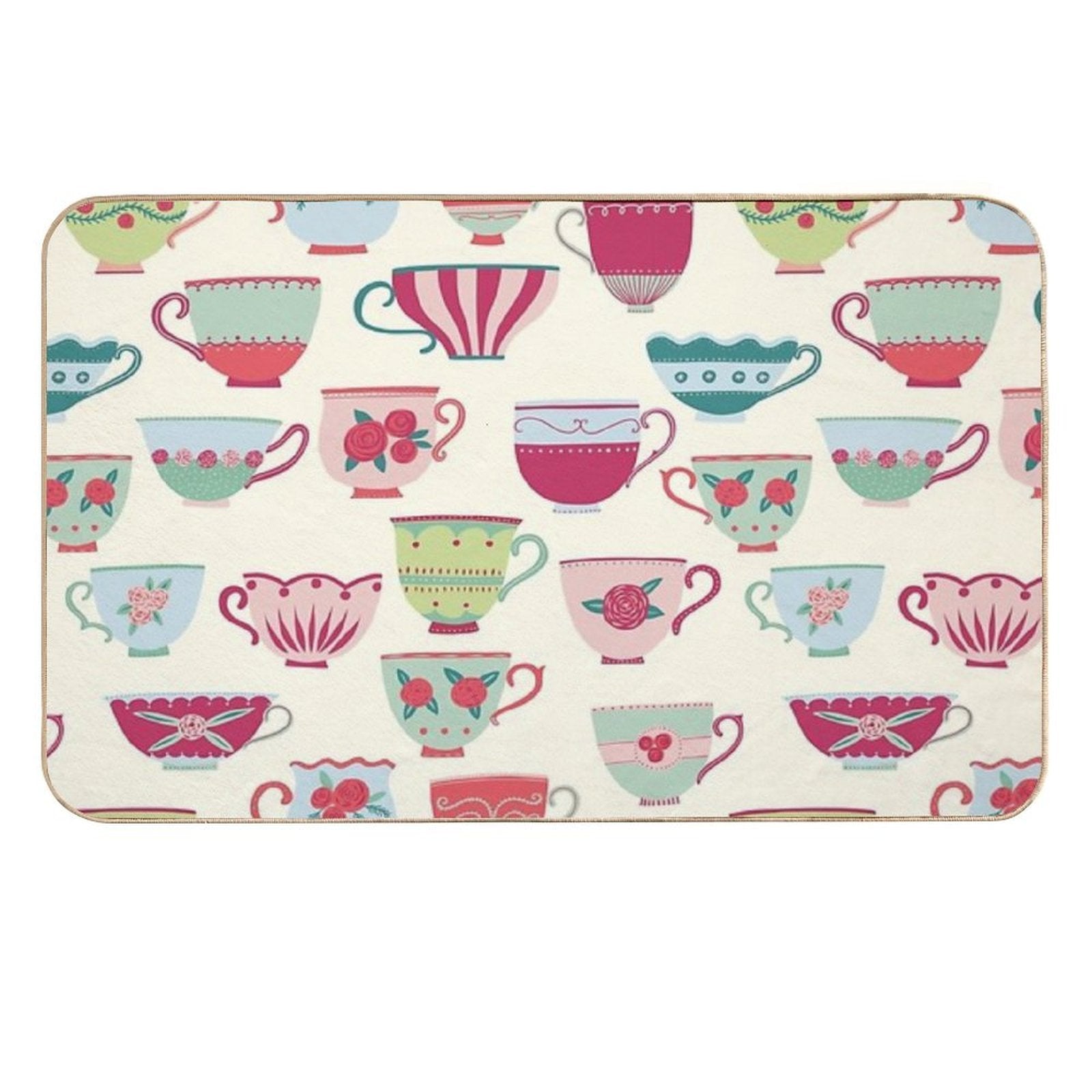 China Teacups  Repositionable Bath Mat