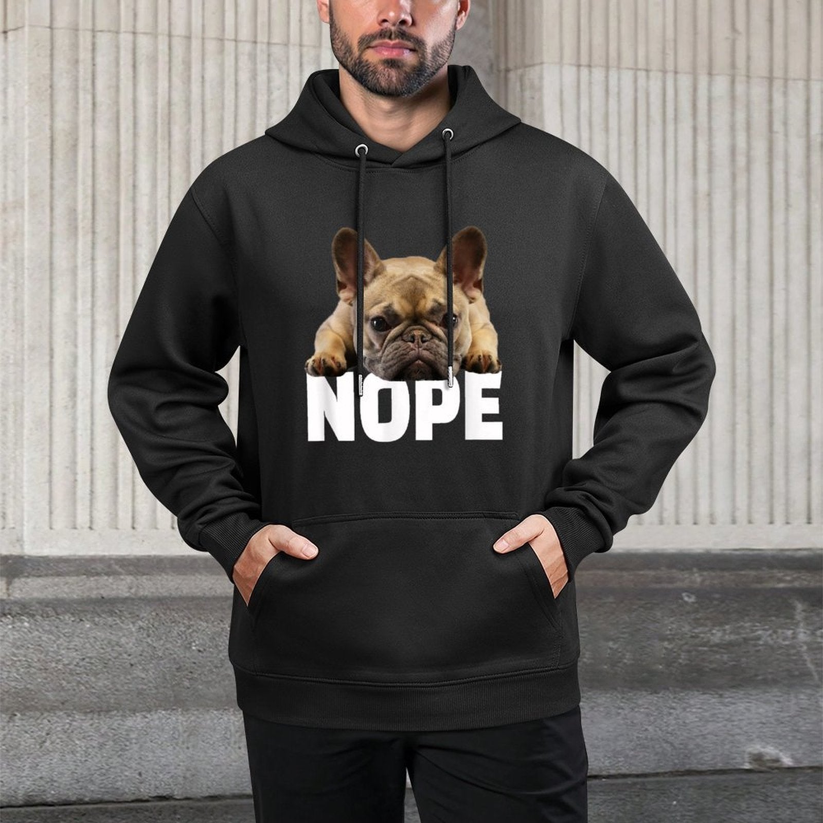 Nope Lazy French Bulldog Frenchie Dog Lover Gift Casual Wear Hoodie