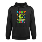 Love Family Matching Aunt Of The Birthday Boy T-Rex Dinosaur Birthday Party Versatile Streetwear Hoodie