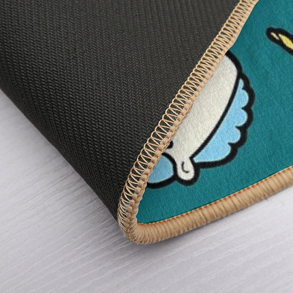 Unicorns Are Cool Pattern - Blue  Rapid-Drying Bath Mat