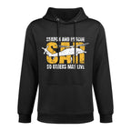 Search And Rescue Helicopter SAR Vintage Distressed Design Layering Staple Hoodie