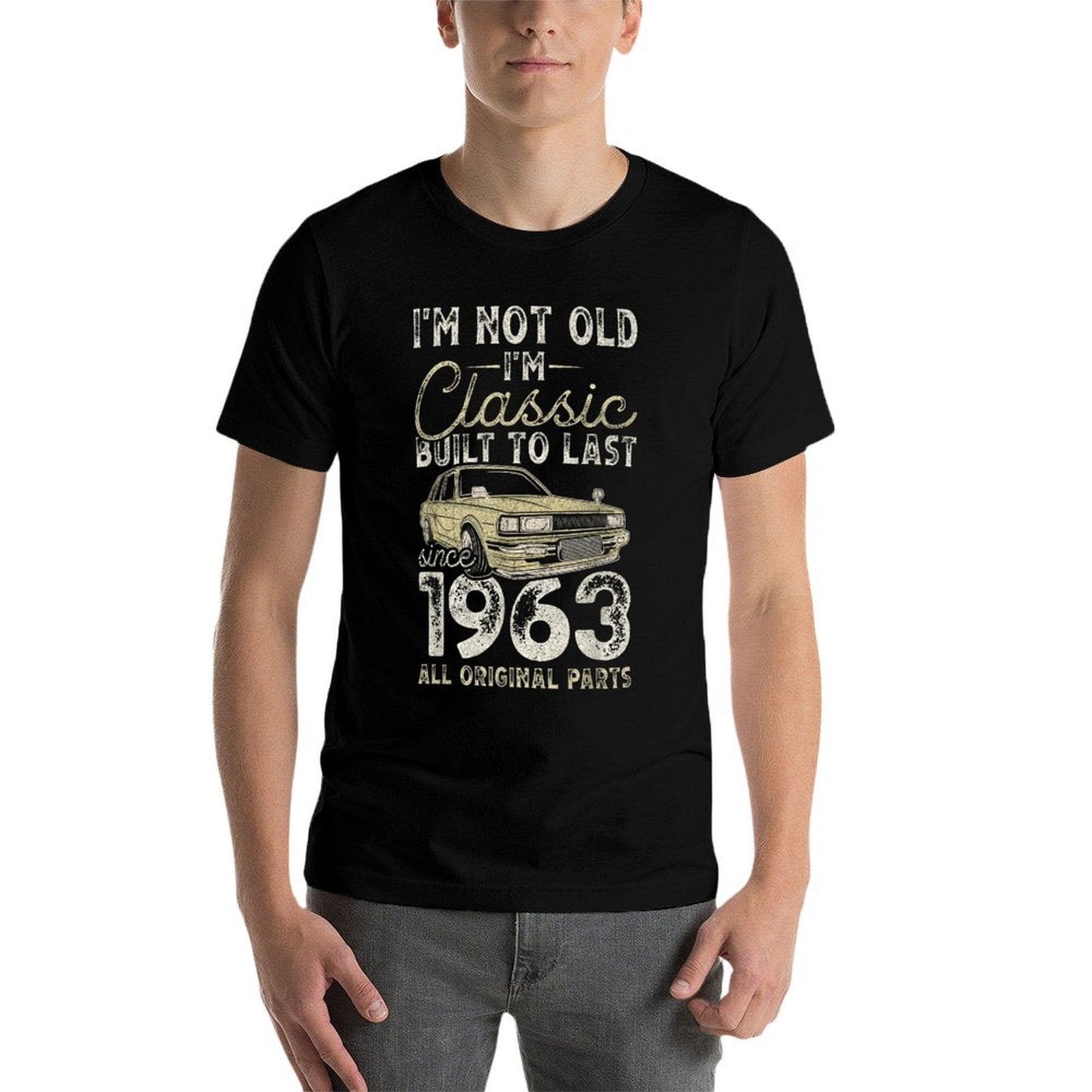 62nd Birthday, Since 1963, Classic Car, 62 Year Old  Heathered Texture T-Shirt