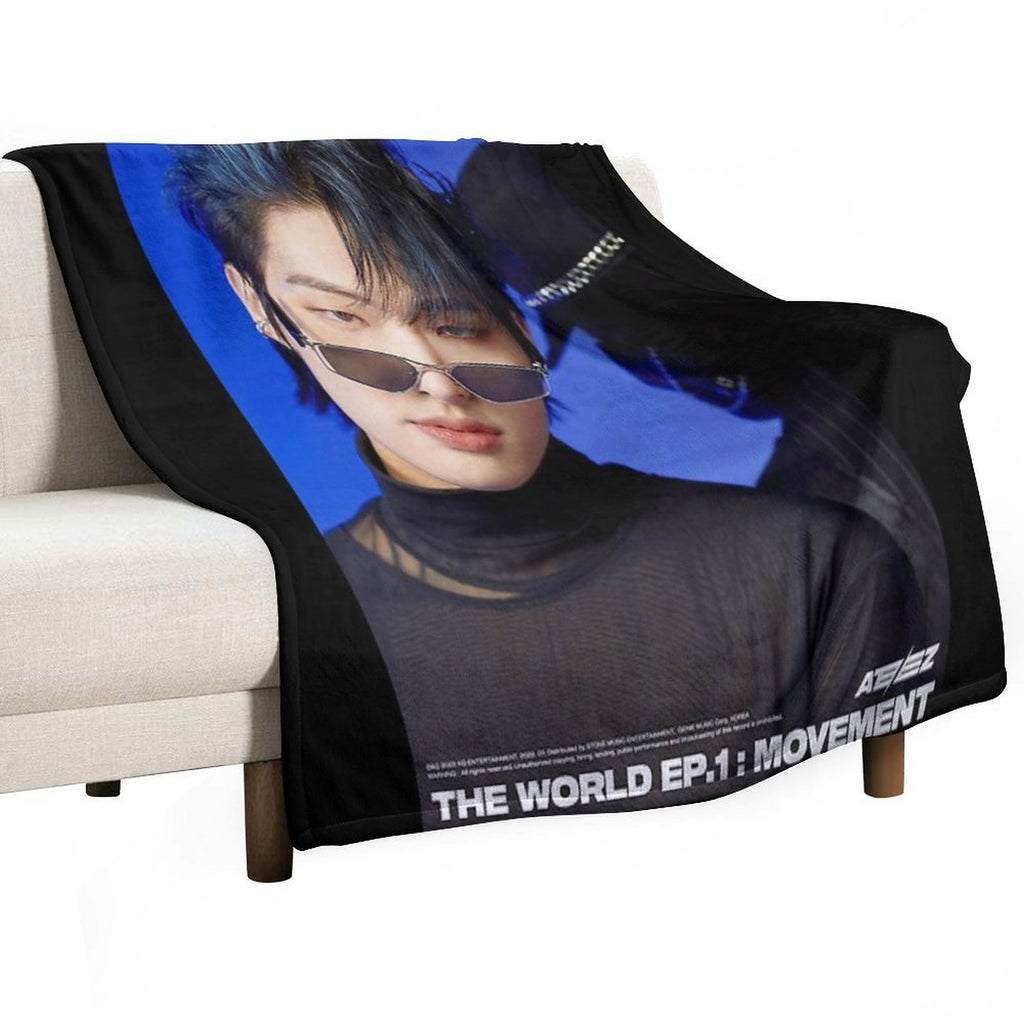 Mingi - Ateez Machine-washable Throw Blanket