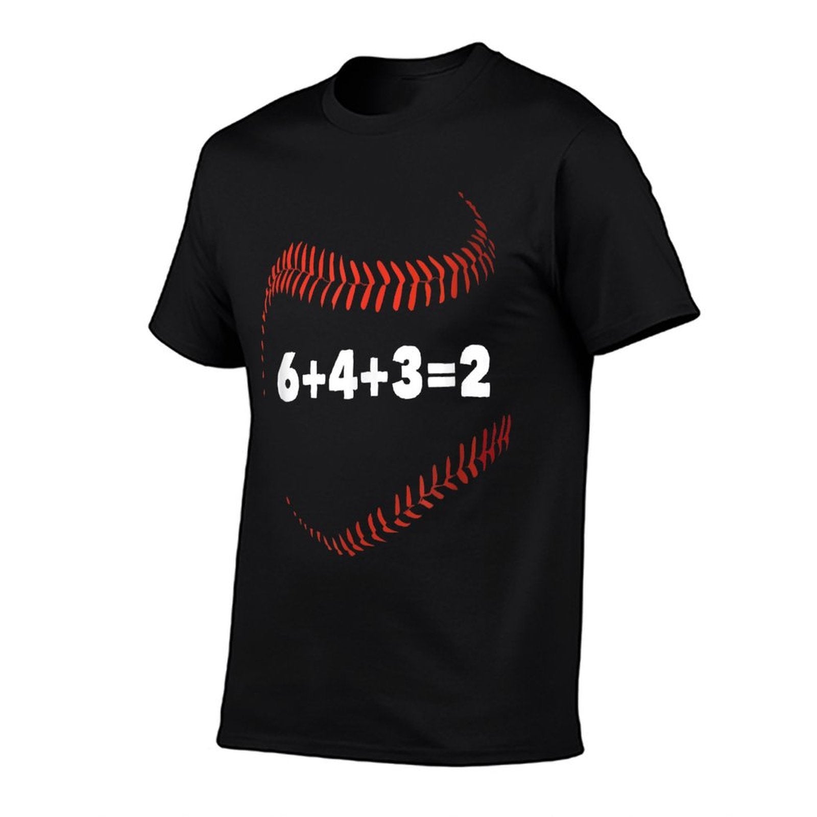 6+4+3=2 Double Play Baseball Player Gift Baseball Saying Comfortable T-Shirt