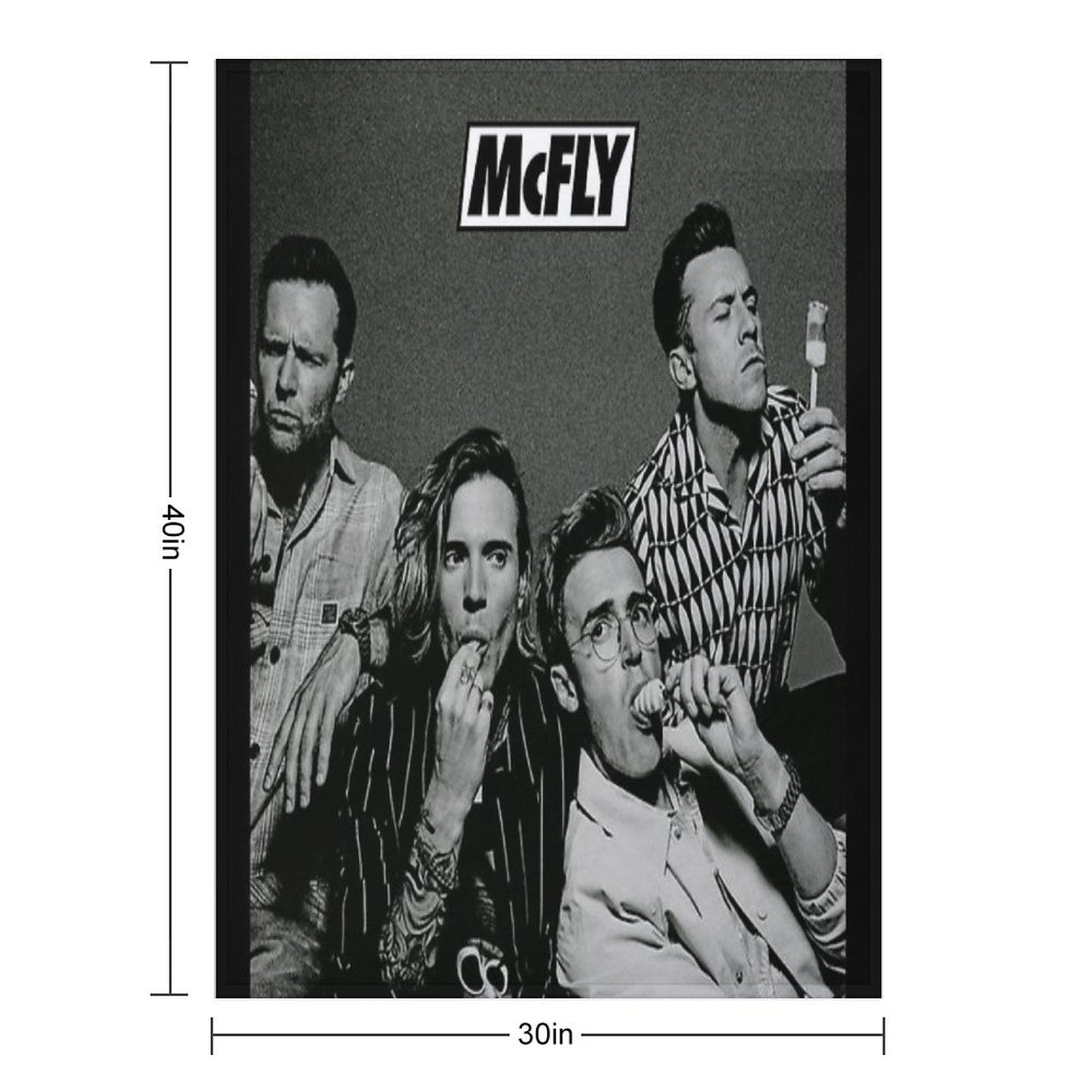 McFly Poster Easy Care Throw Blanket